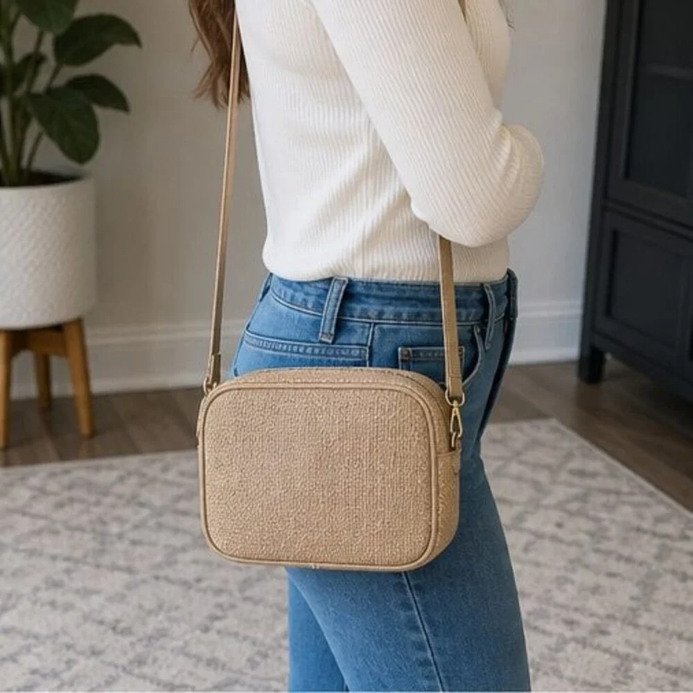 Chanel Nano Handbag in Light Blue Lambskin with Gold Tone Hardware